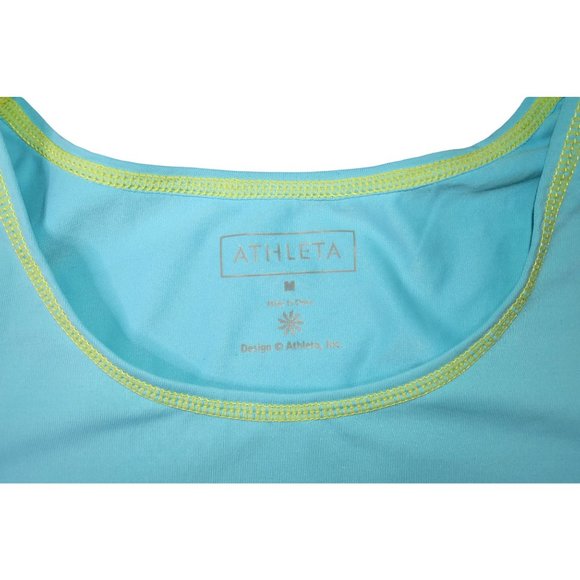 Athleta RashGuard Summer Shade Long Sleeve 826057 Blue Green Size Medium - Picture 6 of 8